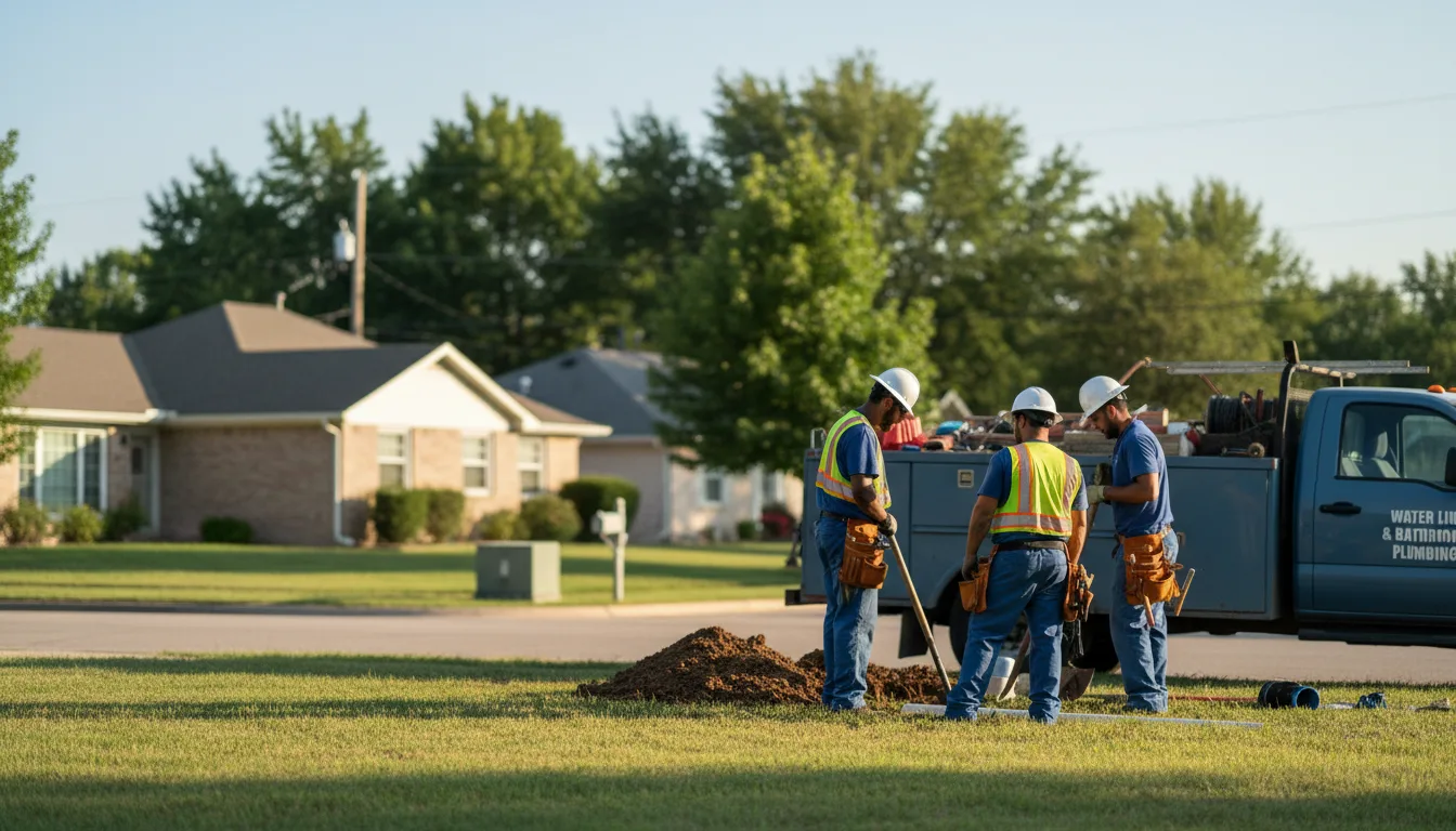Residential water line and bathroom plumbing service in Plainfield, NJ